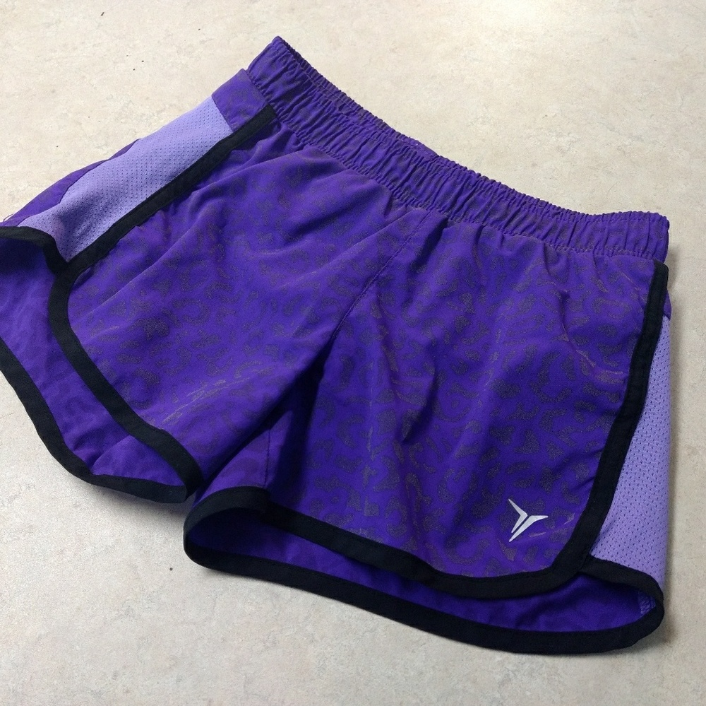 Girls Purple Leopard Print Shorts | Old Navy
